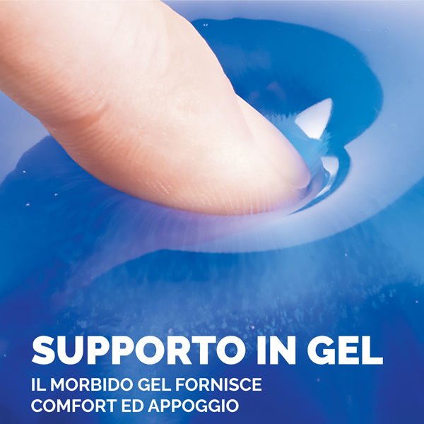 Mousepad con poggiapolsi in gel - blu trasparente - Fellowes