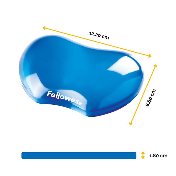 Poggiapolsi in gel - blu trasparente - Fellowes