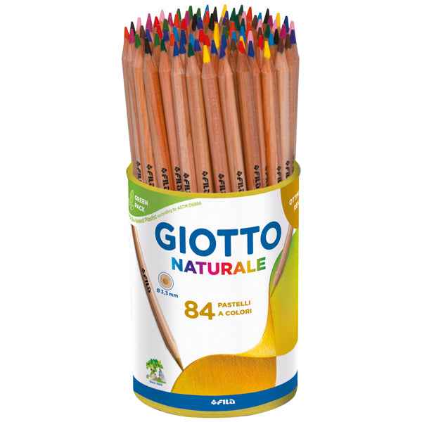 Pastelli - naturale - diametro mina 3,30 mm - Giotto - barattolo 84 pezzi