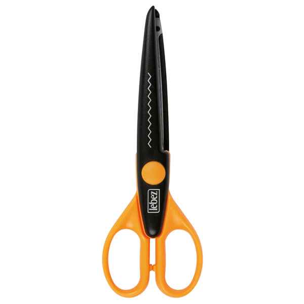 Forbice Snippy Zig Zag - 17 cm - lama acciaio - colori assortiti - Lebez