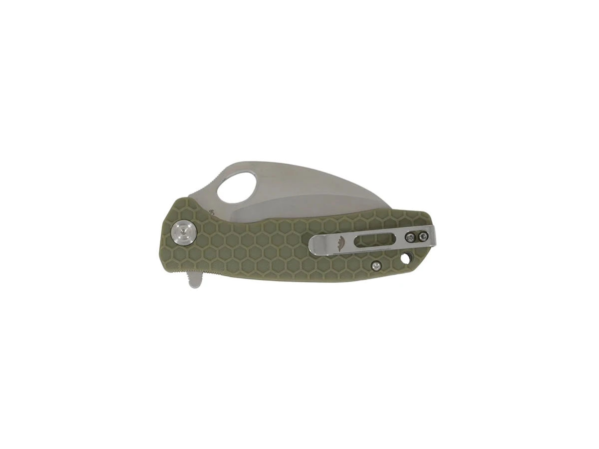 Honey Badger Claw Medium Plain HB1123 verde, dettaglio manico FRN