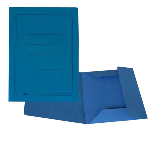 Cartellina 3 lembi con stampa - 200 gr - 25 x 33 cm - cartoncino manilla - azzurro - Cartotecnica del Garda - conf. 50 pezzi
