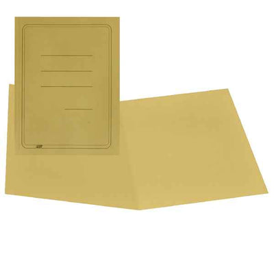 Cartellina semplice con stampa - 145 gr - 25 x 34 cm - giallo - cartoncino manilla - Cartotecnica del Garda - conf. 100 pezzi