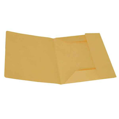 Cartellina 3 lembi - 200 gr - 25 x 33 cm - cartoncino manilla - giallo - Cartotecnica del Garda - conf. 50 pezzi