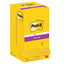 Blocco foglietti Post-it Super Sticky - 654-S - 76 x 76 mm - giallo oro - 90 fogli - Post-it