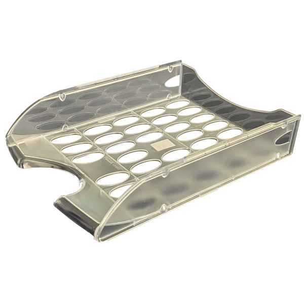 Vaschetta portacorrispondenza forata E040 - 26 x 34,5 x 6,5 cm - neutro trasparente - Fellowes