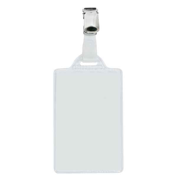 Portanome Pass 1E - clip in metallo - c/cartoncino - 5,5 x 8,5 cm - verticale - Sei Rota - conf. 100 pezzi