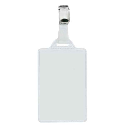 Portanome Pass 1E - clip in metallo - c/cartoncino - 5,5 x 8,5 cm - verticale - Sei Rota - conf. 100 pezzi