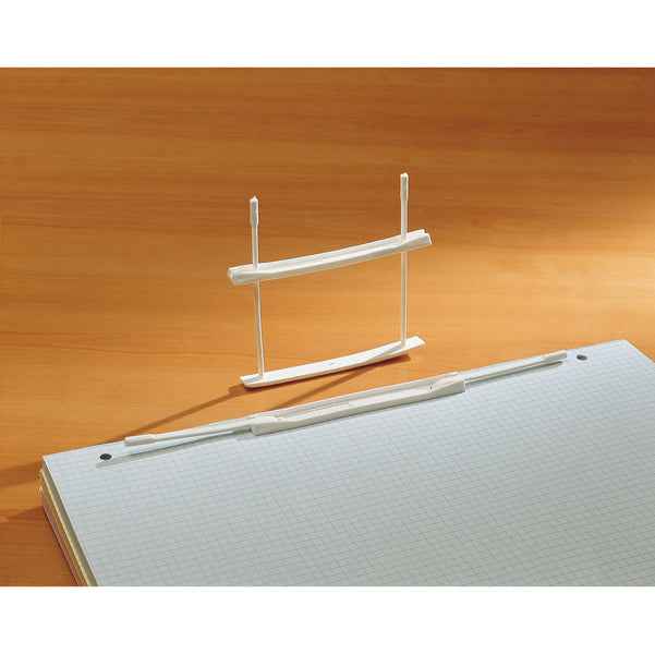 Fastener fermafogli - plastica - passo 80 mm - capacità 6 cm - bianco - Fellowes - conf. 12 pezzi