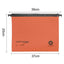 Cartella sospesa Cartesio - cassetto - interasse 39 cm - fondo U - 37 x 25 cm - arancio - Bertesi