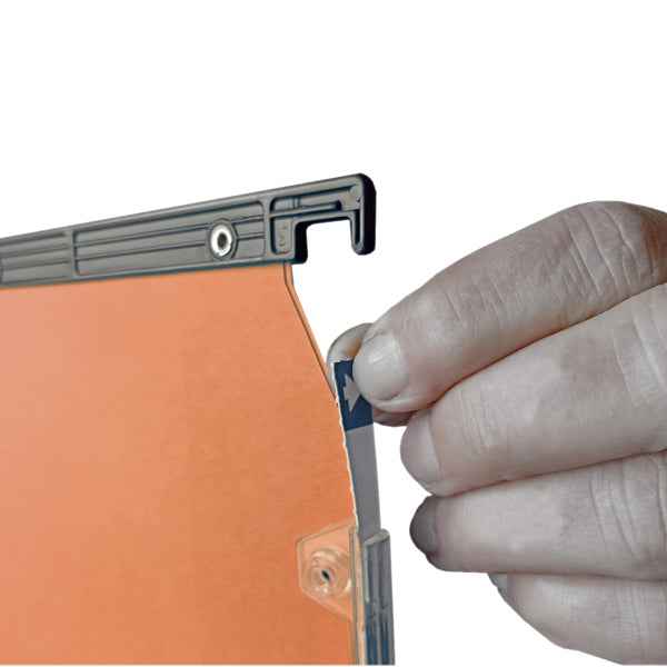 Cartella sospesa Cartesio - armadio - interasse 33 cm - fondo V - 33 x 28 cm - arancio - Bertesi