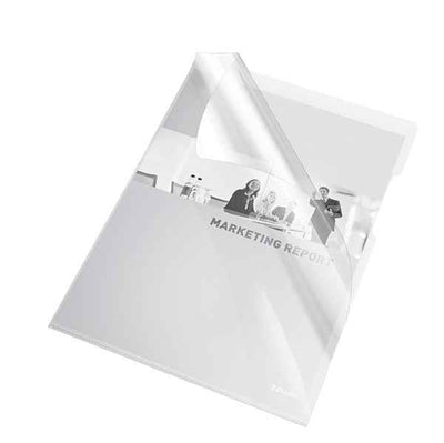 Cartellina a L - A4 - PVC - liscio pesante - trasparente - Esselte - conf. 25 pezzi