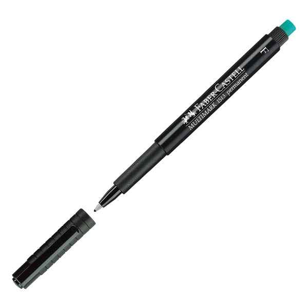 Pennarello Multimark universale permanente con gomma - punta fine 0,6 mm - astuccio 4 colori - Faber-Castell