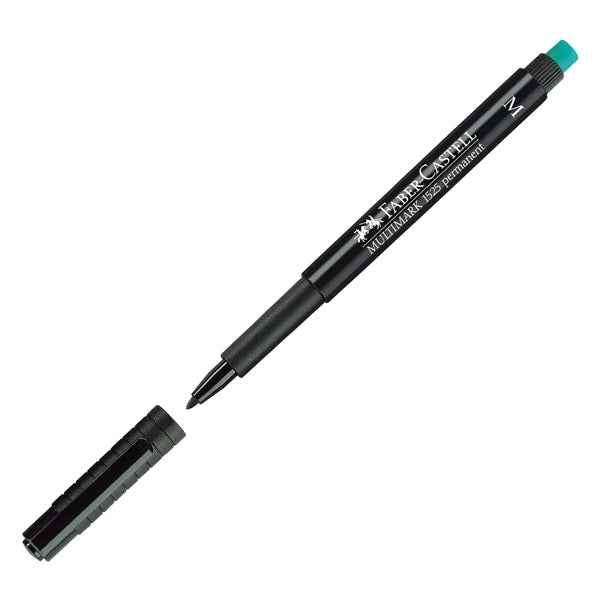 Pennarello Multimark universale permanente con gomma  - punta media 1,0mm - astuccio 4 colori - Faber-Castell
