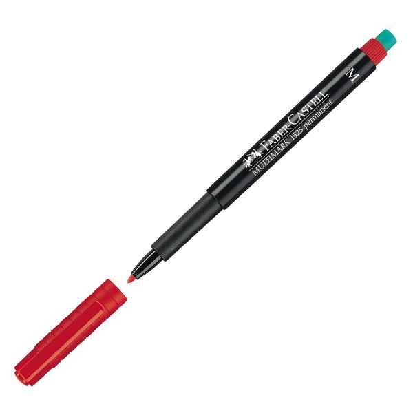 Pennarello Multimark universale permanente con gomma  - punta media 1,0mm - astuccio 4 colori - Faber-Castell