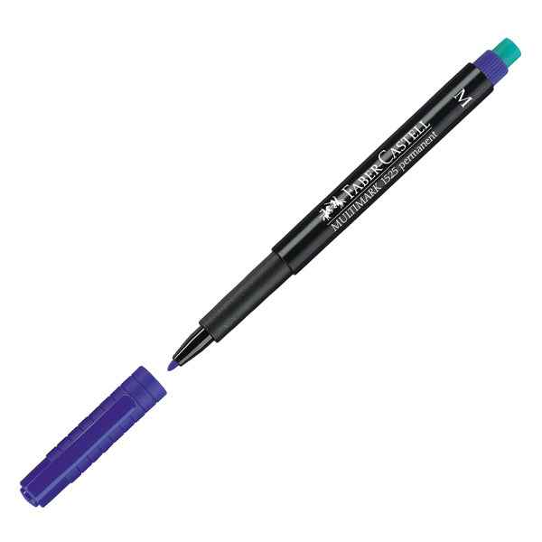 Pennarello Multimark universale permanente con gomma  - punta media 1,0mm - astuccio 4 colori - Faber-Castell