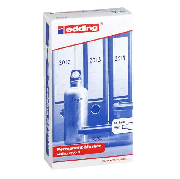 Marcatore permanente 2000C - punta conica - da 1,5 a 3 mm - nero  - Edding