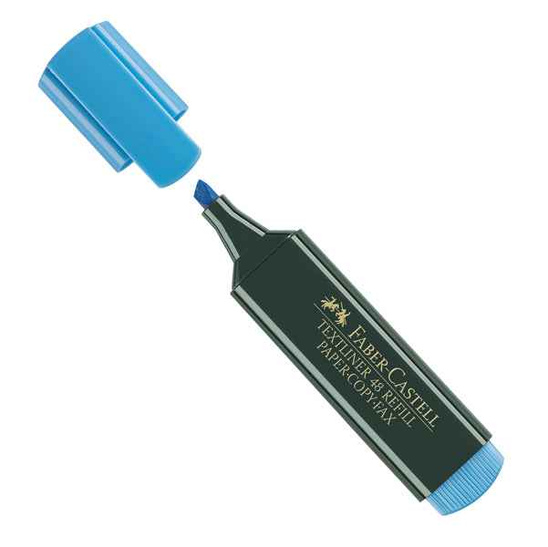 Evidenziatore Textliner 48 - punta a scalpello - tratto 1,0-3,0-5,0mm - azzurro - Faber-Castell