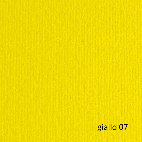 Cartoncino Elle Erre - 50 x 70 cm - 220 gr - giallo 107 - Fabriano - blister 20 fogli