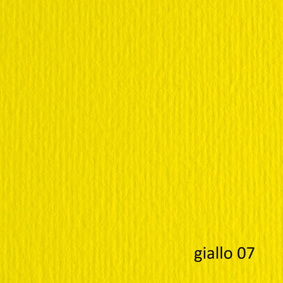 Cartoncino Elle Erre - 50 x 70 cm - 220 gr - giallo 107 - Fabriano - blister 20 fogli