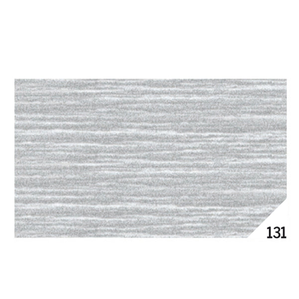 Carta crespa - 50 x 150 cm - 80 gr - argento metal 131 - Rex Sadoch - conf.10 rotoli