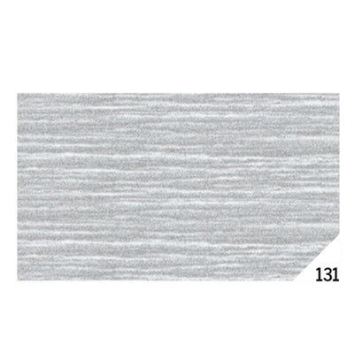 Carta crespa - 50 x 150 cm - 80 gr - argento metal 131 - Rex Sadoch - conf.10 rotoli