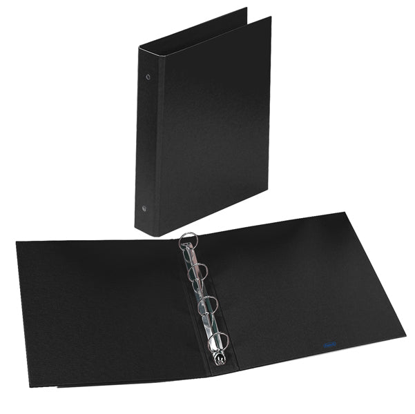 Raccoglitore Europa - 22 x 30 cm - 4 anelli tondi 50 mm - dorso 6 cm - nero - Favorit