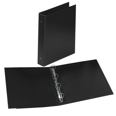 Raccoglitore Europa - 22 x 30 cm - 4 anelli tondi 50 mm - dorso 6 cm - nero - Favorit