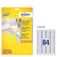 Etichette adesive L7656 - in carta - angoli arrotondati - laser- permanenti - 46 x 11,1 mm - 84 et/fg - 25 fogli - bianco - Avery