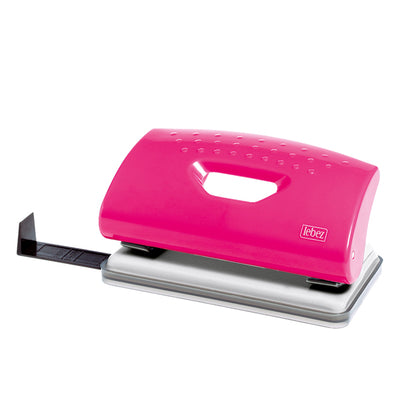 Perforatore 1260 - max 10 fogli - 2 fori - passo 8 cm - colori assortiti - Lebez