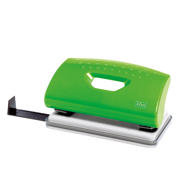 Perforatore 1260 - max 10 fogli - 2 fori - passo 8 cm - colori assortiti - Lebez