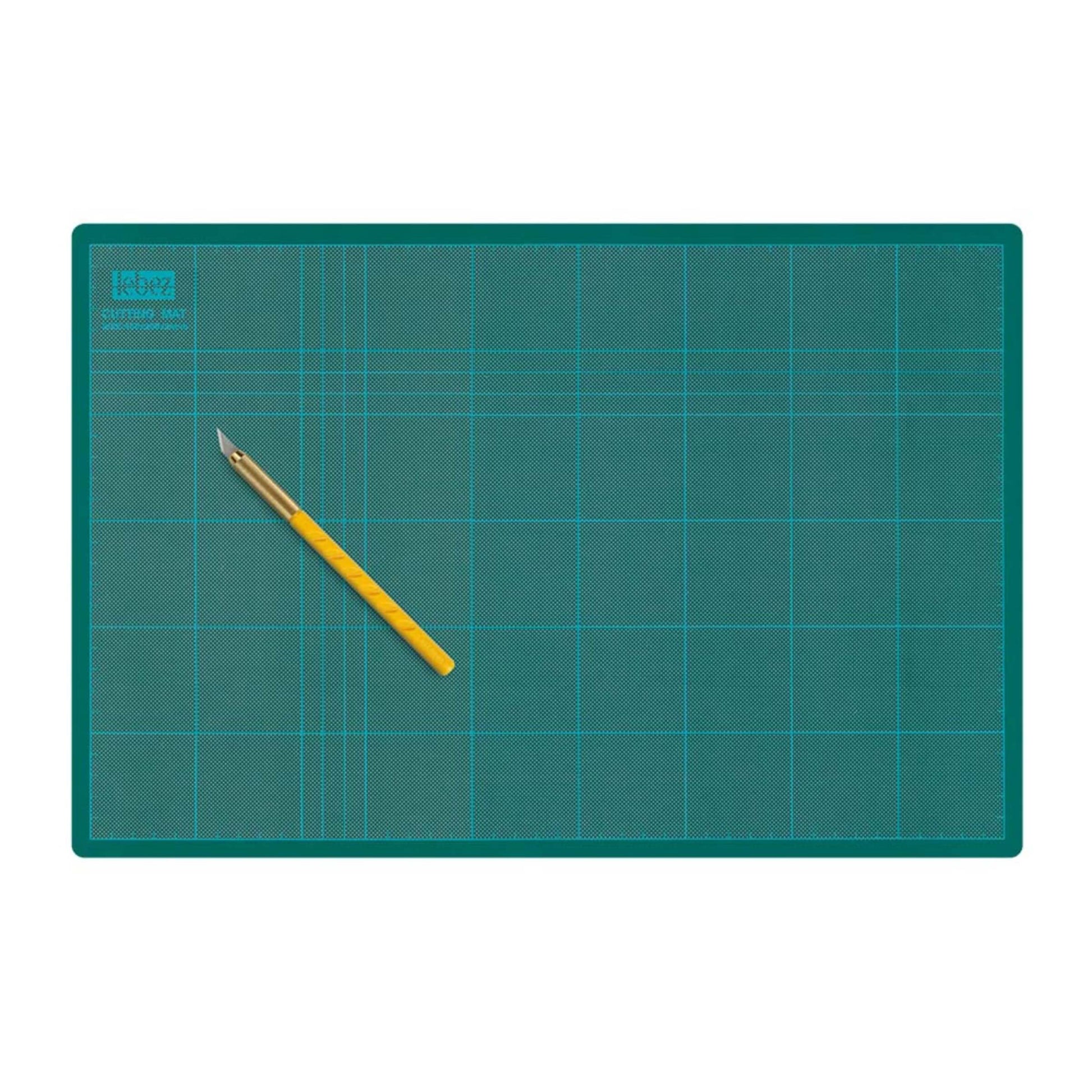 Piano da lavoro antitaglio Lebez 45x30cm triplo strato doppia superficie griglia stampata