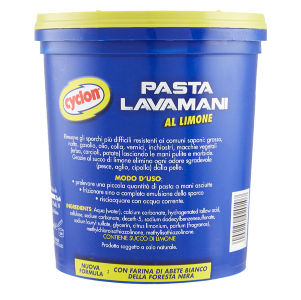 Pasta lavamani - al limone - Cyclon - barattolo da 1 kg