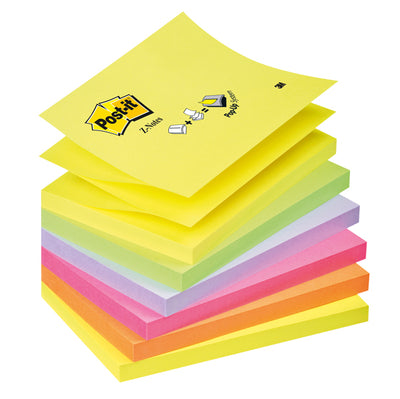 Blocco Post-it Super Sticky Z Notes - R350NR - 76 x 127 mm - assortiti neon - 100 fogli - Post-it