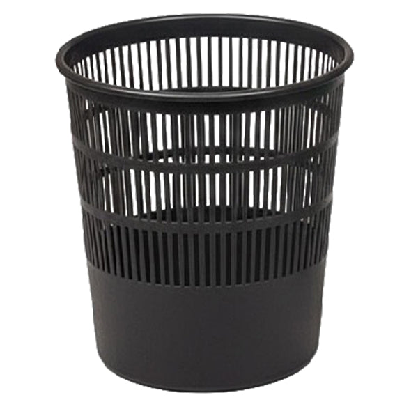 Cestino gettacarte - traforato - altezza 31,5 cm - diametro 30 cm - 15 L - nero - Methodo