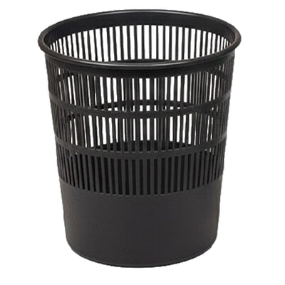Cestino gettacarte - traforato - altezza 31,5 cm - diametro 30 cm - 15 L - nero - Methodo