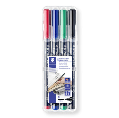 Pennarello Astucci Lumocolor Permanent 317 - punta 1,0mm - 4 colori  - Staedtler