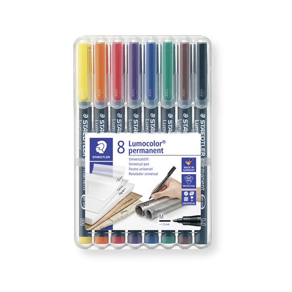 Pennarello Astucci Lumocolor Permanent 317 - punta 1,0mm - 8 colori  - Staedtler