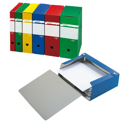 Scatola archivio Spazio - dorso 8 cm - 25 x 35 cm - blu - Sei Rota