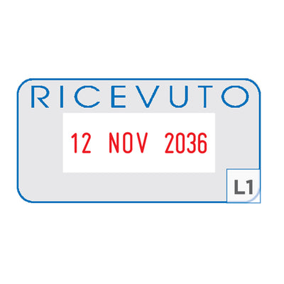 Timbro S260/L1 Datario + RICEVUTO - 4 mm - autoinchiostrante - bicolore - Colop