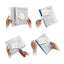Cartellina per rilegatura Poli 200 - A4 - PP - trasparente buccia - dorso rosso - Sei Rota - conf. 10 pezzi