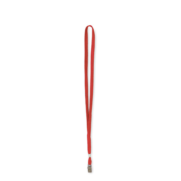 Cordoncino per portabadge - 49 x 1 cm - rosso - Lebez - conf. 100 pezzi