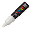 Marcatore a base d'acqua Uni Posca PC8K - punta large a scalpello 8,0mm - bianco  - Uni Mitsubishi