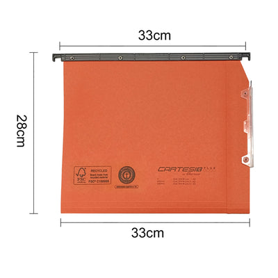 Cartella sospesa Cartesio Plus - armadio - interasse 33 cm - fondo U - 33 x 28 cm - arancio - Bertesi