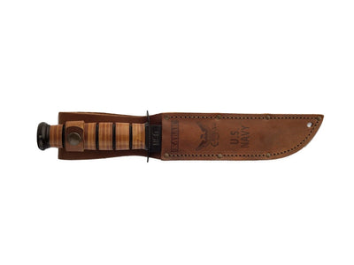Ka-Bar 9131 USN Iraqi Freedom dettaglio incisione storica lama Cro-Van manico pelle