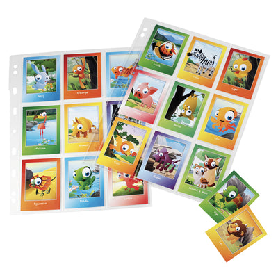 Buste forate Atla K  - 21 x 29,7 cm - PP - porta figurine - 9 tasche - liscio - Sei Rota - conf. 10 pezzi