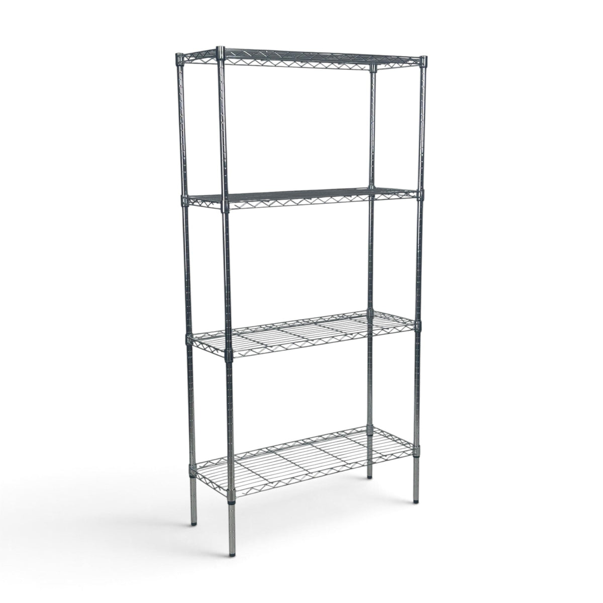 Metallika Scaffale Modulare in Acciaio Cromato 75 × 35 × H 182 cm, 4 Ripiani