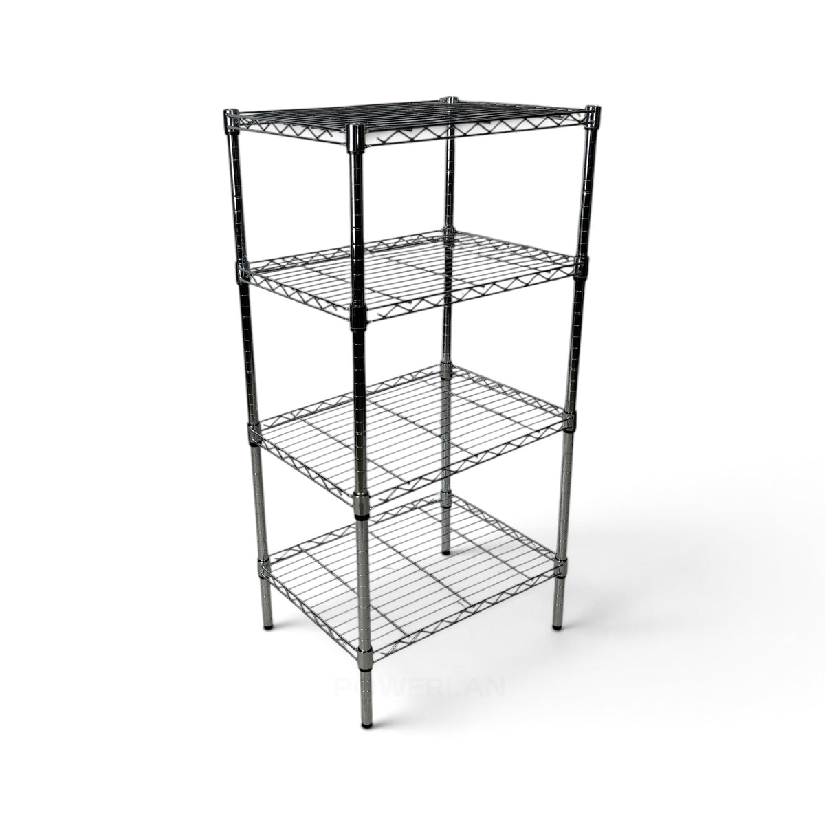 Metallika Scaffale Modulare in Acciaio Cromato 60 × 45 × H 122 cm, 4 Ripiani