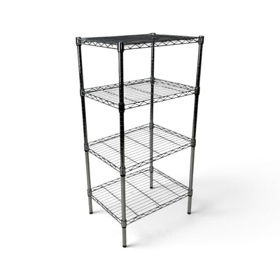 Metallika Scaffale Modulare in Acciaio Cromato 60 × 35 × H 122 cm, 4 Ripiani