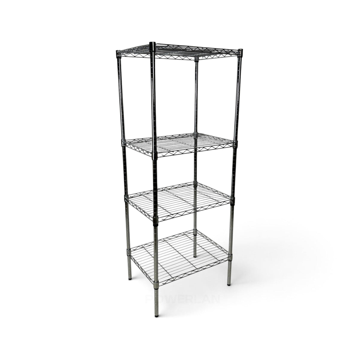 Metallika Scaffale Modulare in Acciaio Cromato 60 × 45 × H 152 cm, 4 Ripiani